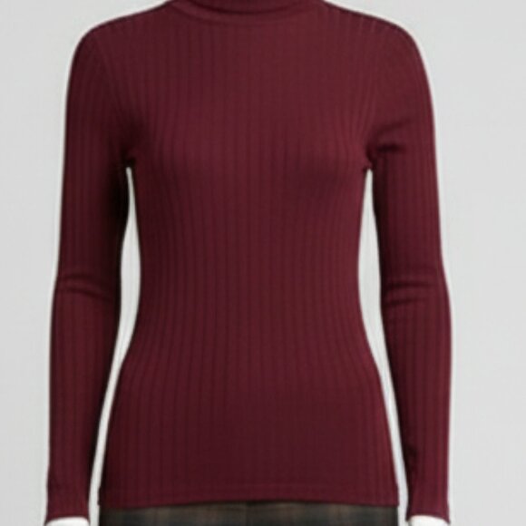 NWT 41 Hawthorn Turtleneck Top Burgundy M - Picture 4 of 11